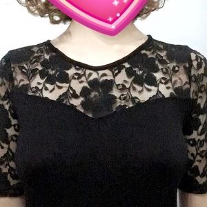 Black lace shirt